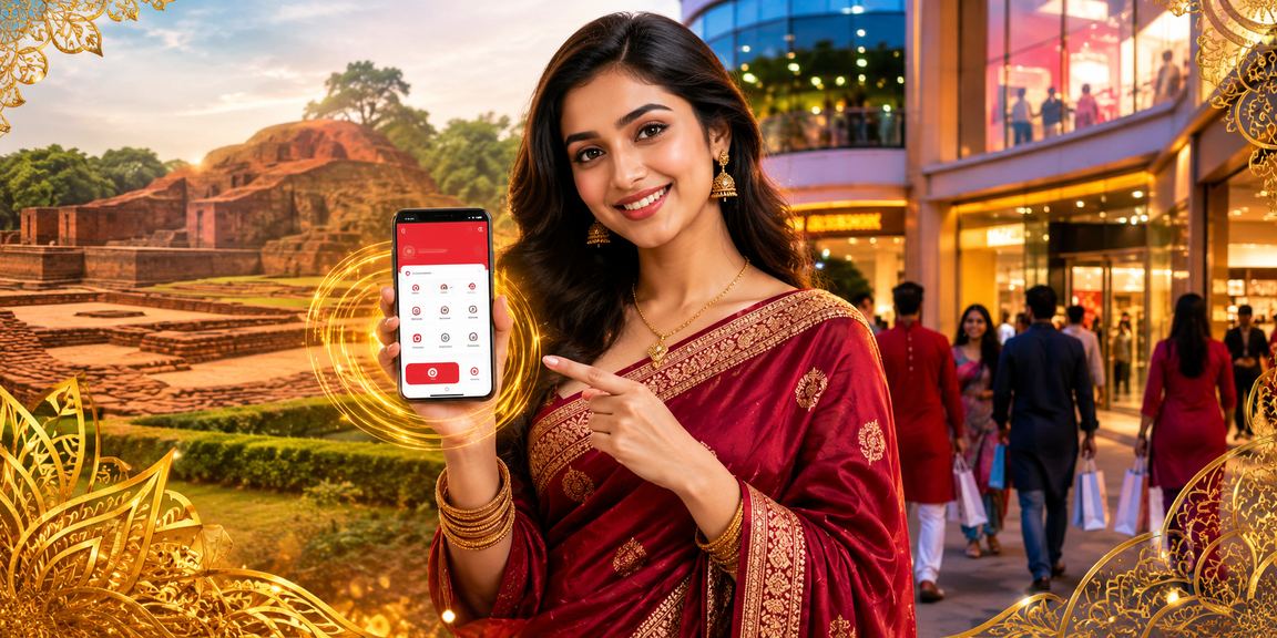 কুমিল্লার একজন ব্যক্তি মোবাইলে লটারি পুরস্কার উত্তোলন করছেন