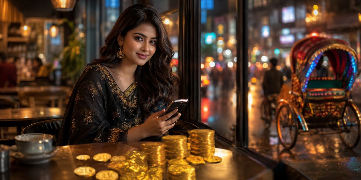 ঢাকায় মোবাইল ডিভাইসে cv 4444 ক্যাসিনো গেম খেলার দৃশ্য