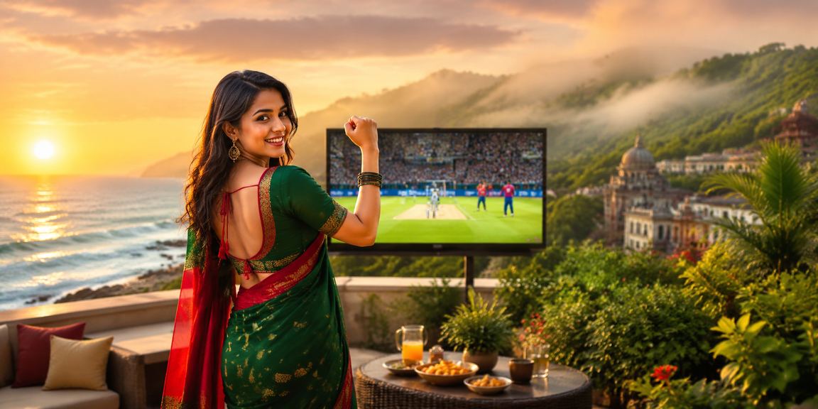 রাজশাহীর চা বাগানে মোবাইলে ক্রিকেট বেটিং উপভোগ করছেন একজন দর্শক